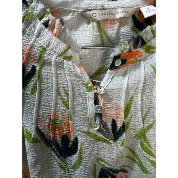 3/4 Sleeves Printed Blouse Small By Lc‎ Lauren Conrad NEW - Picture 4 of 7